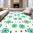 thumbnail image 1 of ODIKA 3'x5' Machine Washable Non-Slip Area Rug, Frosty Mint Twist Entrance Decoration Yuletide Accent High Traffic Rug, Red, 738012, 1 of 7