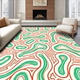 thumbnail image 1 of ODIKA 3'x5' Machine Washable Non-Slip Area Rug, Fun filled Roadway Network Featuring Classic Car Journey Motifs High Traffic Rug, Red, 696170, 1 of 5