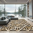 thumbnail image 1 of ODIKA 3'x5' Machine Washable Non-Slip Area Rug, Geometric Beige High Traffic Rug, Beige, 1004328, 1 of 7