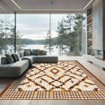 thumbnail image 1 of ODIKA 3'x5' Machine Washable Non-Slip Area Rug, Geometric Beige High Traffic Rug, Beige, 1030227, 1 of 7