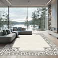 thumbnail image 1 of ODIKA 3x5 Machine Washable Non-Slip Area Rug, Geometric Beige High Traffic Rug with Pad, Beige, 1043773, 1 of 8