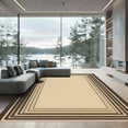 thumbnail image 1 of ODIKA 3'x5' Machine Washable Non-Slip Area Rug, Geometric Beige High Traffic Rug with Pad, Beige, 1052282, 1 of 8
