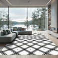 thumbnail image 1 of ODIKA 3'x5' Machine Washable Non-Slip Area Rug, Geometric Black High Traffic Rug, White, 1103096, 1 of 7