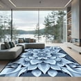 thumbnail image 1 of ODIKA 3'x5' Machine Washable Non-Slip Area Rug, Geometric Blue High Traffic Rug, Blue, 1084027, 1 of 7