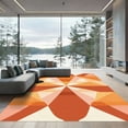 thumbnail image 1 of ODIKA 3'x5' Machine Washable Non-Slip Area Rug, Geometric Burnt Orange High Traffic Rug, Orange, 1075468, 1 of 7