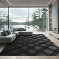 thumbnail image 1 of ODIKA 3'x5' Machine Washable Non-Slip Area Rug, Geometric Charcoal Gray High Traffic Rug, Gray, 1103100, 1 of 7