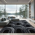 thumbnail image 1 of ODIKA 3'x5' Machine Washable Non-Slip Area Rug, Geometric Gray High Traffic Rug, Gray, 1102026, 1 of 7