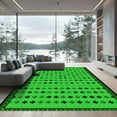 thumbnail image 1 of ODIKA 3'x5' Machine Washable Non-Slip Area Rug, Geometric Green High Traffic Rug with Pad, Green, 1025003, 1 of 8