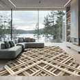 thumbnail image 1 of ODIKA 3'x5' Machine Washable Non-Slip Area Rug, Geometric Greige High Traffic Rug, Beige, 1004333, 1 of 7