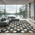 thumbnail image 1 of ODIKA 3'x5' Machine Washable Non-Slip Area Rug, Geometric Greige High Traffic Rug, Gray, 1009905, 1 of 7