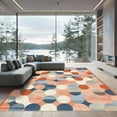 thumbnail image 1 of ODIKA 3'x5' Machine Washable Non-Slip Area Rug, Geometric Orange High Traffic Rug, Orange, 1067375, 1 of 7