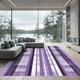 thumbnail image 1 of ODIKA 3'x5' Machine Washable Non-Slip Area Rug, Geometric Purple High Traffic Rug, Purple, 1077919, 1 of 7