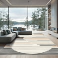 thumbnail image 1 of ODIKA 3x5 Machine Washable Non-Slip Area Rug, Geometric White High Traffic Rug with Pad, Gray, 1059431, 1 of 8