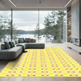 thumbnail image 1 of ODIKA 3'x5' Machine Washable Non-Slip Area Rug, Geometric Yellow High Traffic Rug with Pad, Yellow, 1052120, 1 of 8