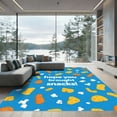 thumbnail image 1 of ODIKA 3'x5' Machine Washable Non-Slip Area Rug, Graphic Blue High Traffic Rug with Pad, Blue, 1052783, 1 of 8