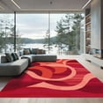 thumbnail image 1 of ODIKA 3'x5' Machine Washable Non-Slip Area Rug, Groovy Orange High Traffic Rug with Pad, Orange, 1060543, 1 of 8