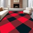 thumbnail image 1 of ODIKA 3'x5' Machine Washable Non-Slip Area Rug, Heritage Plaid Welcome with Timeless Crossweave High Traffic Rug with Pad, Red, 616067, 1 of 8