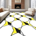 thumbnail image 1 of ODIKA 3'x5' Machine Washable Non-Slip Area Rug, Hexagonal Honeycomb Entrance with Modern Styling High Traffic Rug, White, 670653, 1 of 7