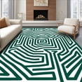 thumbnail image 1 of ODIKA 3'x5' Machine Washable Non-Slip Area Rug, Hexagonal Maze Design Educational Floor Covering with Modern Abstract Appeal High Traffic Rug with Pad, Green, 465695, 1 of 8