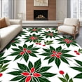 thumbnail image 1 of ODIKA 3'x5' Machine Washable Non-Slip Area Rug, Holly Berry Wreath Christmas of Non Slip Holiday High Traffic Rug, Green, 622392, 1 of 5
