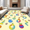 thumbnail image 1 of ODIKA 3'x5' Machine Washable Non-Slip Area Rug, Interactive Phonetic Symbols Playmat Featuring Animated Illustrations High Traffic Rug with Pad, Pink, 696808, 1 of 8