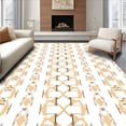 thumbnail image 1 of ODIKA 3'x5' Machine Washable Non-Slip Area Rug, Interlocking Mosaic with Subtle Accents High Traffic Rug, Beige, 594392, 1 of 7