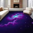 thumbnail image 1 of ODIKA 3'x5' Machine Washable Non-Slip Area Rug, Interstellar Nebula Universe Exploration Journey Discovery High Traffic Rug, Purple, 660926, 1 of 7
