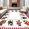 thumbnail image 1 of ODIKA 3'x5' Machine Washable Non-Slip Area Rug, Joyful Celebration Yuletide Wonderland Accent High Traffic Rug, Red, 652312, 1 of 7