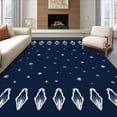 thumbnail image 1 of ODIKA 3'x5' Machine Washable Non-Slip Area Rug, Joyful Holiday Crystal Absorbent Decorative High Traffic Rug, Blue, 732553, 1 of 7
