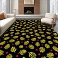 thumbnail image 1 of ODIKA 3'x5' Machine Washable Non-Slip Area Rug, Joyful Winter Greenery Floor Celebration Entryway Decoration High Traffic Rug with Pad, Yellow, 623640, 1 of 8