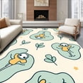 thumbnail image 1 of ODIKA 3'x5' Machine Washable Non-Slip Area Rug, Jungle Storytime with Playful Animal Friends and Botanical Accents High Traffic Rug, Ivory, 684076, 1 of 7