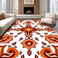 thumbnail image 1 of ODIKA 3'x5' Machine Washable Non-Slip Area Rug, Kaleidoscope Dream Transcendental Awakening High Traffic Rug with Pad, Orange, 707884, 1 of 8