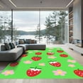 thumbnail image 1 of ODIKA 3'x5' Machine Washable Non-Slip Area Rug, Kawaii Bright Green High Traffic Rug with Pad, Green, 1022932, 1 of 8