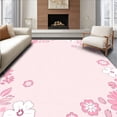 thumbnail image 1 of ODIKA 3'x5' Machine Washable Non-Slip Area Rug, Kawaii Cherry Blossom Petal Scatter Design Accent High Traffic Rug, Pink, 507265, 1 of 7