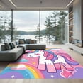 thumbnail image 1 of ODIKA 3'x5' Machine Washable Non-Slip Area Rug, Kawaii Pink High Traffic Rug, Pink, 1021030, 1 of 7
