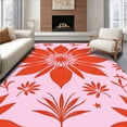 thumbnail image 1 of ODIKA 3'x5' Machine Washable Non-Slip Area Rug, Lotus Bloom Serenity Peaceful Yoga Mindfulness Throw High Traffic Rug, Pink, 707936, 1 of 7