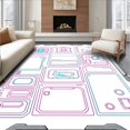 thumbnail image 1 of ODIKA 3'x5' Machine Washable Non-Slip Area Rug, Luminescent Button Console with Cyberpunk Effects High Traffic Rug, Pink, 587565, 1 of 7