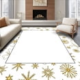 thumbnail image 1 of ODIKA 3'x5' Machine Washable Non-Slip Area Rug, Luxurious Holiday Festive Bronzing Ornament High Traffic Rug with Pad, White, 734498, 1 of 8