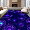 thumbnail image 1 of ODIKA 3'x5' Machine Washable Non-Slip Area Rug, Magical Galaxy Adventure Radiant Floor Featuring Cosmic Wonders High Traffic Rug with Pad, Purple, 691500, 1 of 8