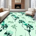 thumbnail image 1 of ODIKA 3'x5' Machine Washable Non-Slip Area Rug, Meadow Blossom Field High Traffic Rug, Green, 395982, 1 of 7