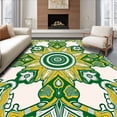 thumbnail image 1 of ODIKA 3'x5' Machine Washable Non-Slip Area Rug, Medallion Array with Sunset Fade Effect High Traffic Rug, Green, 658054, 1 of 7