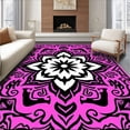 thumbnail image 1 of ODIKA 3'x5' Machine Washable Non-Slip Area Rug, Meditation Art Hippie Throw Zen Design High Traffic Rug, Pink, 709409, 1 of 7
