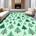 thumbnail image 1 of ODIKA 3'x5' Machine Washable Non-Slip Area Rug, Miniature Christmas Forest Scene Hook Making Kit Tiny Tree Design High Traffic Rug with Pad, Green, 649766, 1 of 8
