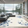 thumbnail image 1 of ODIKA 3'x5' Machine Washable Non-Slip Area Rug, Minimalist Blue High Traffic Rug, Blue, 1036633, 1 of 7