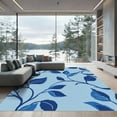 thumbnail image 1 of ODIKA 3'x5' Machine Washable Non-Slip Area Rug, Modern Blue High Traffic Rug, Blue, 1099350, 1 of 7