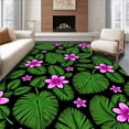 thumbnail image 1 of ODIKA 3'x5' Machine Washable Non-Slip Area Rug, Mystic Jungle Tropical Rainforest Vibrant Exotic High Traffic Rug, Black, 497819, 1 of 7