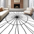 thumbnail image 1 of ODIKA 3'x5' Machine Washable Non-Slip Area Rug, Mystical Spider Web Enchanted Doormat Arcane Entrance High Traffic Rug, Black, 514558, 1 of 7