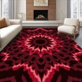 thumbnail image 1 of ODIKA 3'x5' Machine Washable Non-Slip Area Rug, Mystical Starburst Radiant Whirl Elegant Flooring Decoration High Traffic Rug, Red, 446589, 1 of 7