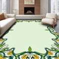thumbnail image 1 of ODIKA 3'x5' Machine Washable Non-Slip Area Rug, Nature Inspired Blooming Fauna Artistic Decorative High Traffic Rug, Green, 575278, 1 of 7