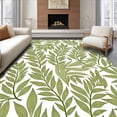 thumbnail image 1 of ODIKA 3'x5' Machine Washable Non-Slip Area Rug, Nature Inspired Leaf Mosaic Decorative Artisan High Traffic Rug, White, 591202, 1 of 7